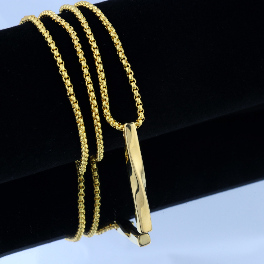 3color 60CM European and American Fashion Jewelry Men's Necklace Hardware Jewelry Necklace Pendant