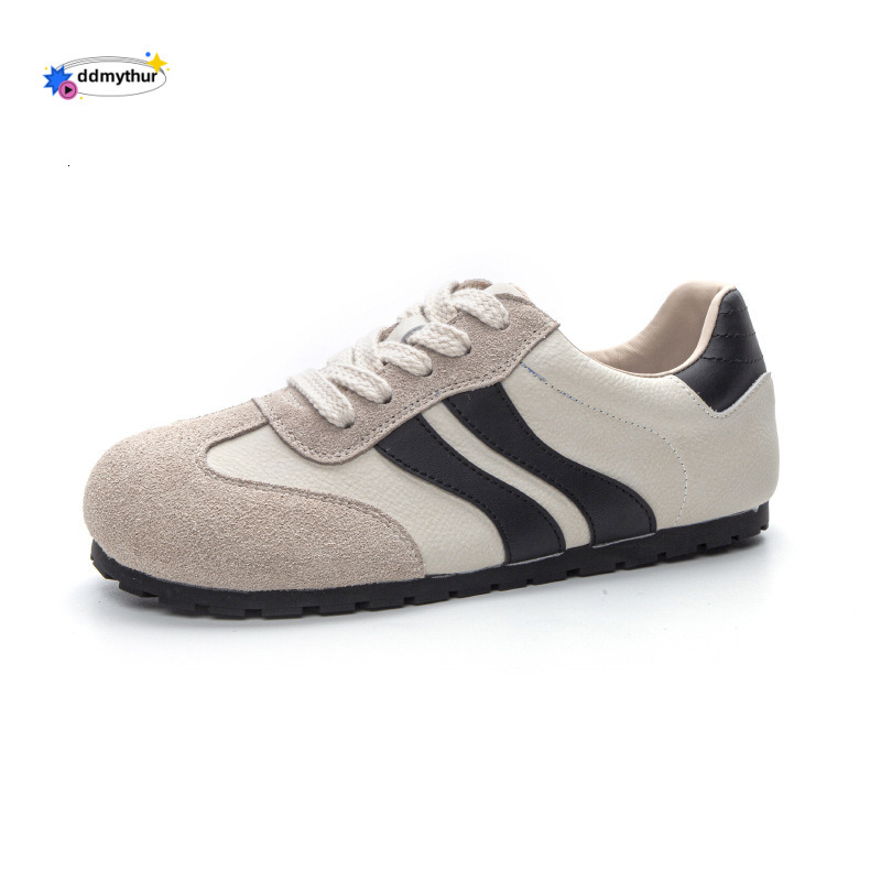Leisure sports training 2024 new leather flat Forrest Gump shoes for women ddmythur