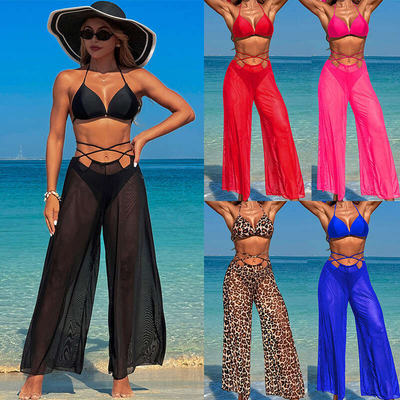 European and American adult women's hot spring three piece set swimwear bikini swimsuit 2025 new style chic elegant clothing