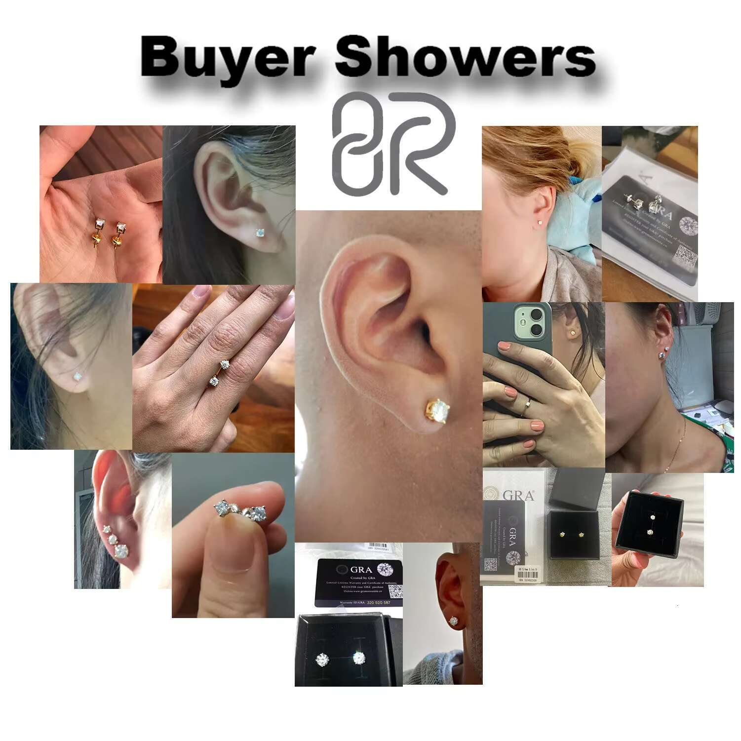 9MM Stud Earrings VVS Diamond Moissanite Hot Sale Bling Iced Out Thick 925 Silver for Women Fine Wholesale Jewelry