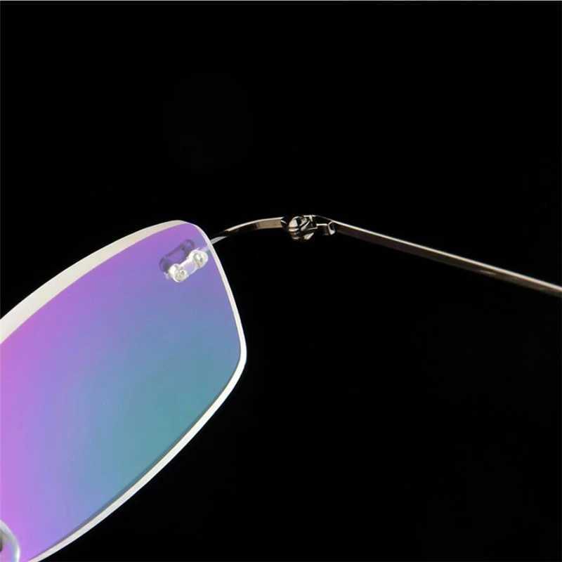 Unisex Titanium Alloy Rimless Reading glasses Women High Definition Anti Fatigue Ultralight Frameless Presbyopia Eyewear A859 W250513