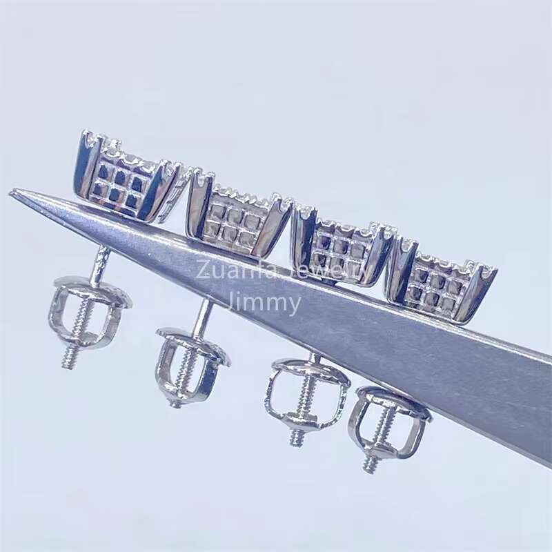 Iced Out Earring Jewelry VVS Moissanite 925 Silver Man Hip Hop Earring Stud Earrings