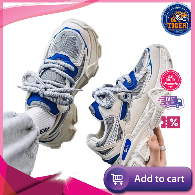 Ddmytiger Internet Celebrity New Spring Mesh Breathable Casual Men S Height Increasing Sports Dad Trendy Shoes Outdoor Shoes