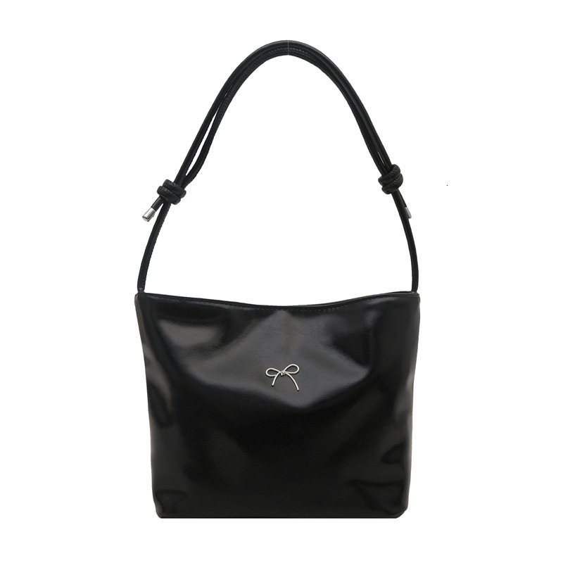 Fashionable and minimalist tote women's 2025 summer new item, bow tie accessory, shoulder bag, trendy crossbody bag