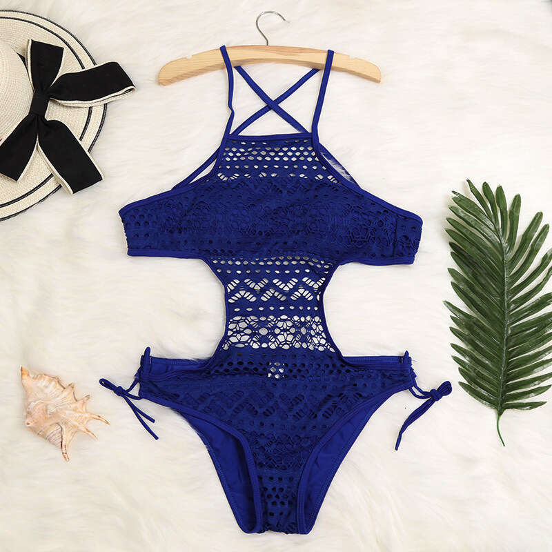 Wholesale of European American sexy one-piece waist cinched lace swimsuits, women's bikini hot products, 2025 new style, chic and elegant clothin