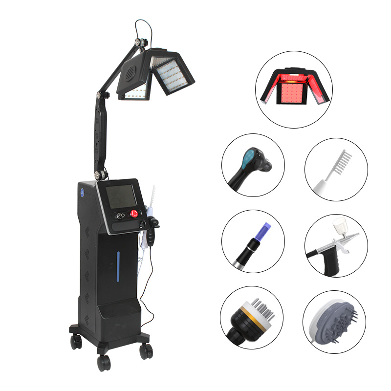 Hot Selling 7 in 1 650 nm Hair Growth Machine High Frequency Electrotherapy and Ozone Comb Stimulate Scalp Help Hair Regrowth Face Care