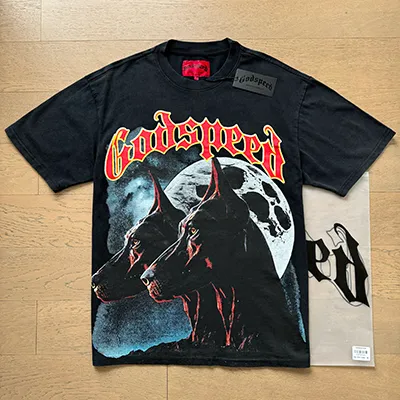 God Speed T Shirt 2025 High Street Style Godspeed Shirt Designer Washed T Shirt High Quality Casual Fashion Hip Hop Skull Print Vintage Washed Godsspeed T Shirts 473