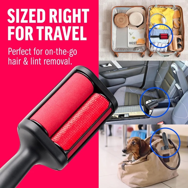 Hot Mini Lint Roller For Pet Hair-Pet Hair Removal Tool For Clothes, Couches And Cars - Dog Hair Remover And Lint Remover