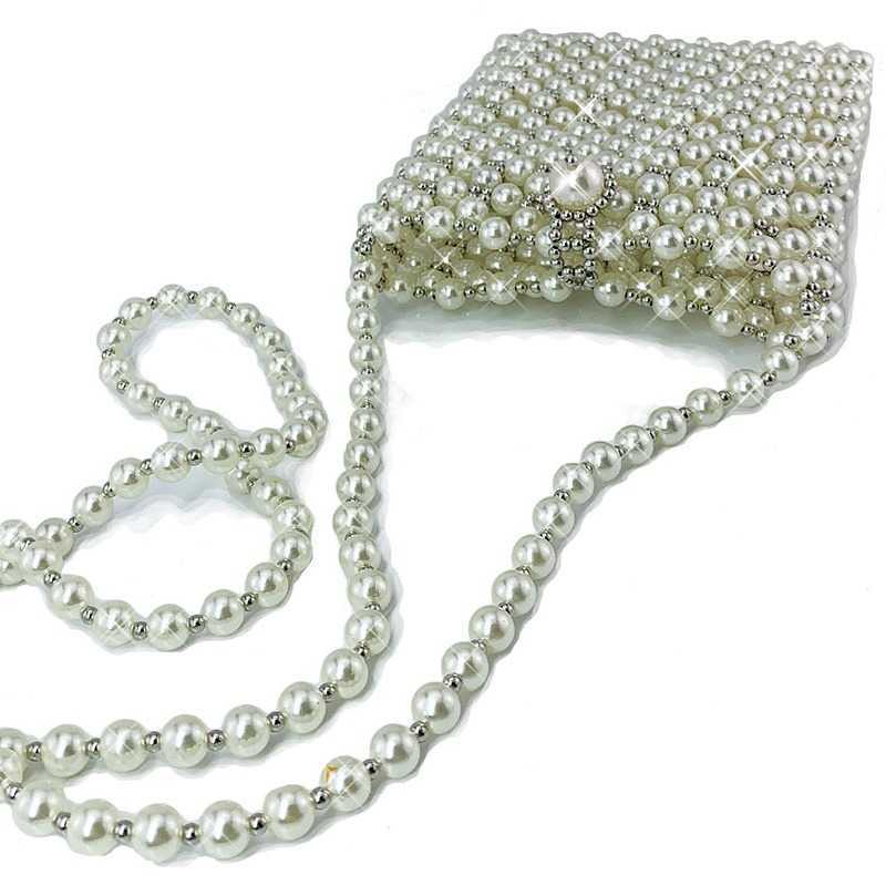 Pearl bag, bead string crossbody shoulder bag, Korean style ING