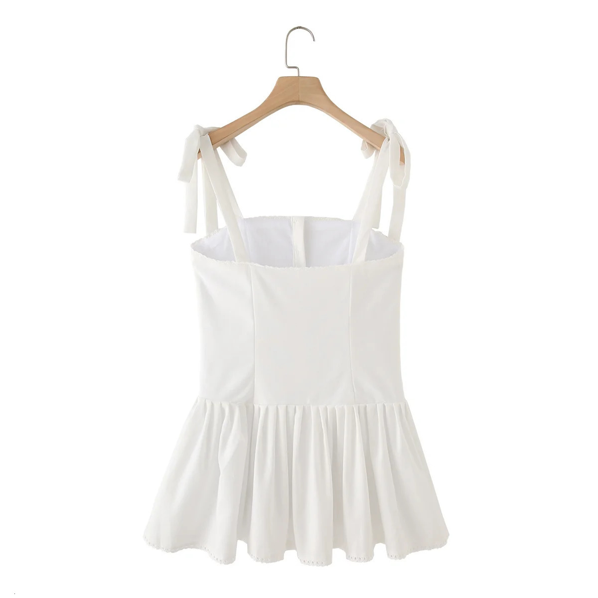 UNIZERA womens fashionable slim fit butterfly bow decoration wide pleated suspender mini temperament summer dress 250513