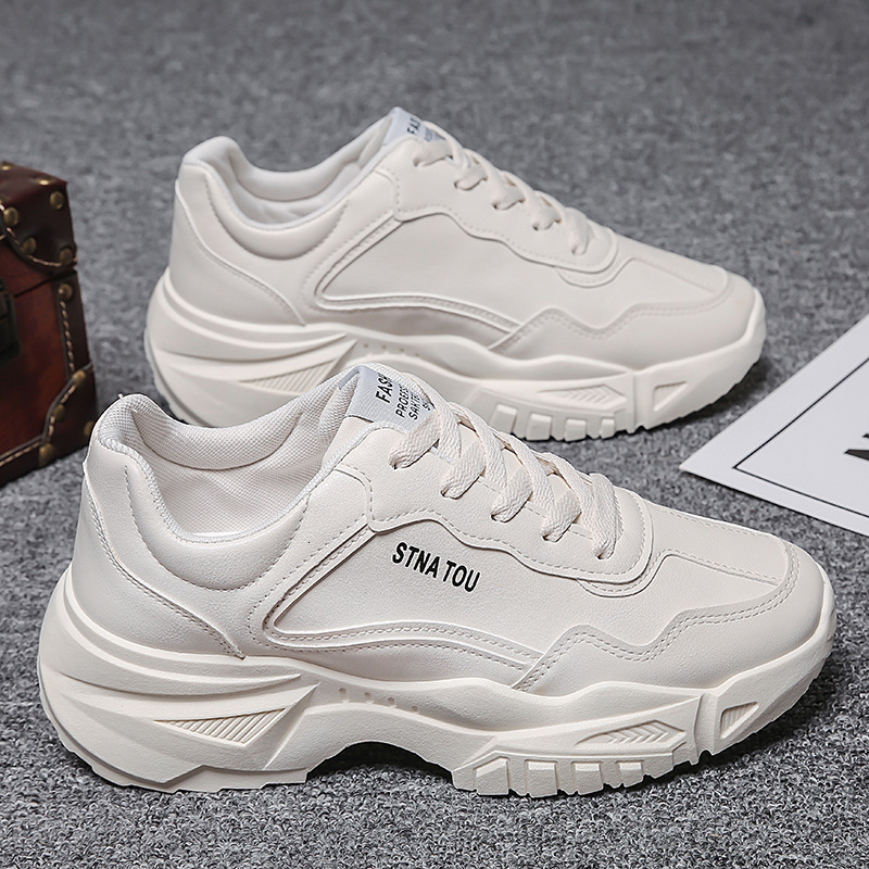 Men S Spring New Breathable White Men S Korean Version Casual Shoes Versatile Interior Height Increasing Sports And Leisure Dad Trendy Shoes Ddmysatur