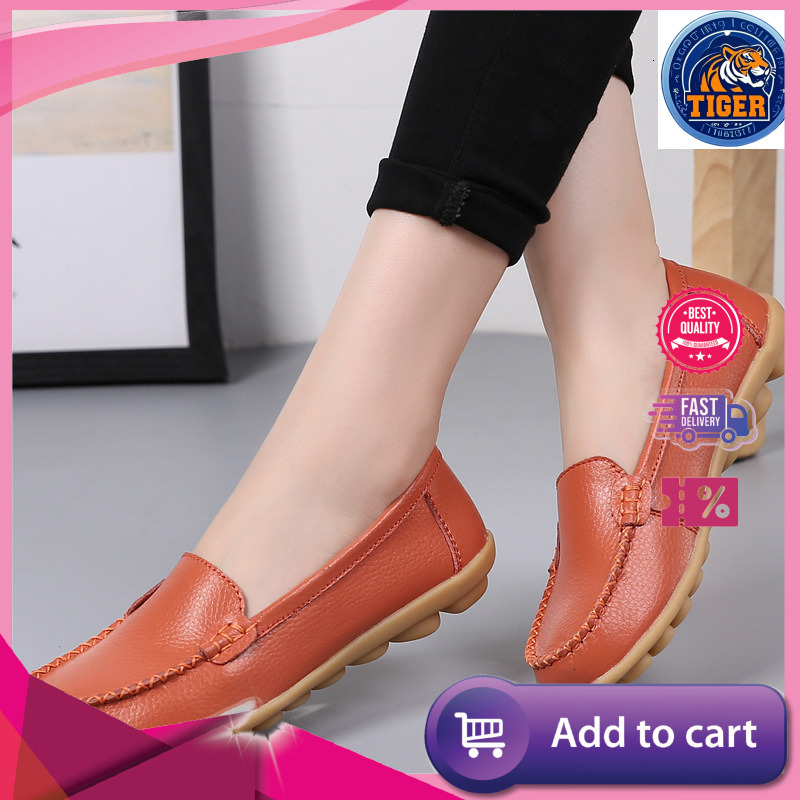 Ddmytiger Spring Summer Genuine Mother Shoe Covers Shallow Mouth Cowhide Sole Lazy Low Top Nurse Shoes Casual Outdoor Shoes