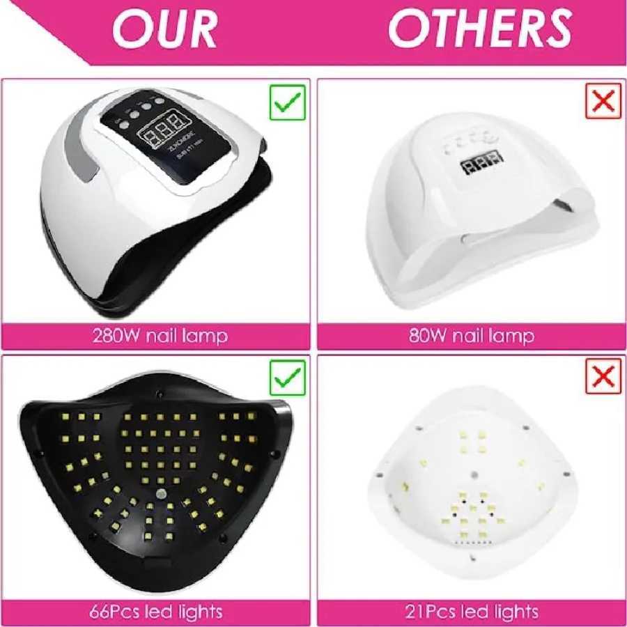 SUN X MAX UV LED Nail Lamp for Manicure 280W Gel Polish Drying Machine with Large LCD Touch Professional Smart Nail Dryer W250513