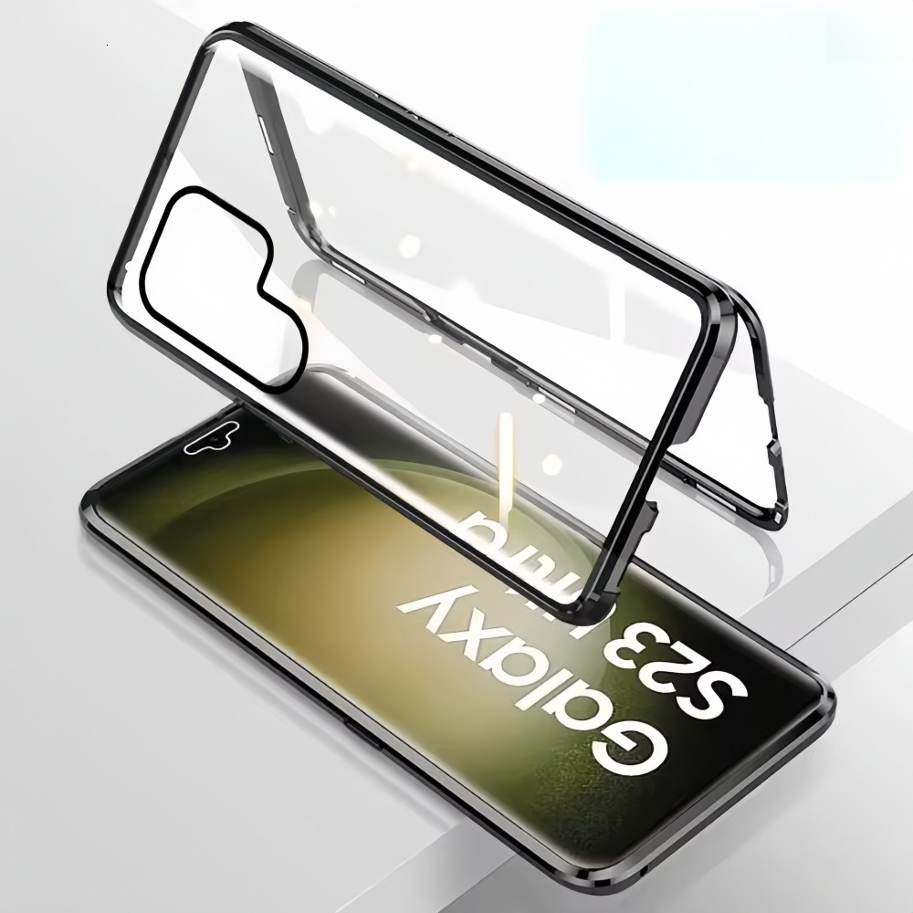 Suitable for s25u Magneto Samsung phone case 24plus metal magnetic double-sided glass all inclusive anti drop cover