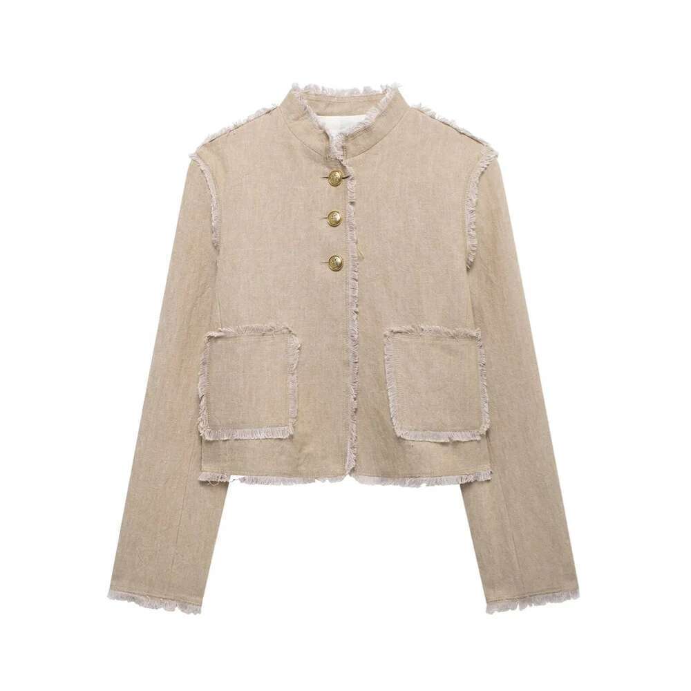 UNIZERA Autumn New Product: Casual Women's Fashion, Small Fragrant Style, Texture, Hairy Edge cardigan Coat
