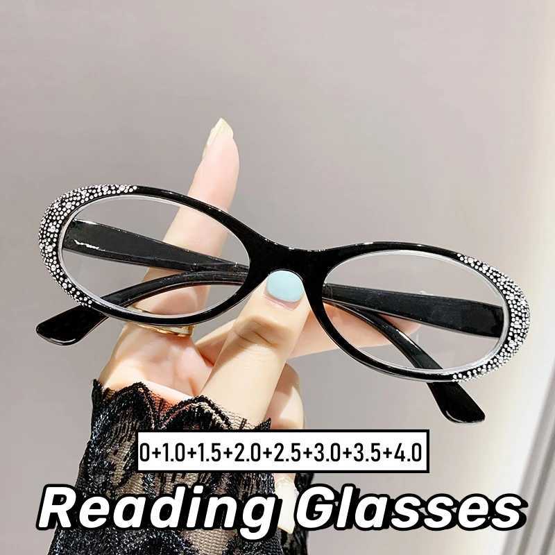 5 Colors Blue Light Blocking Reading Glasses Womens Luxury Diamond Frame Presbyopia Trendy Unisex Men HD Far Sight Eyeglasses W250513