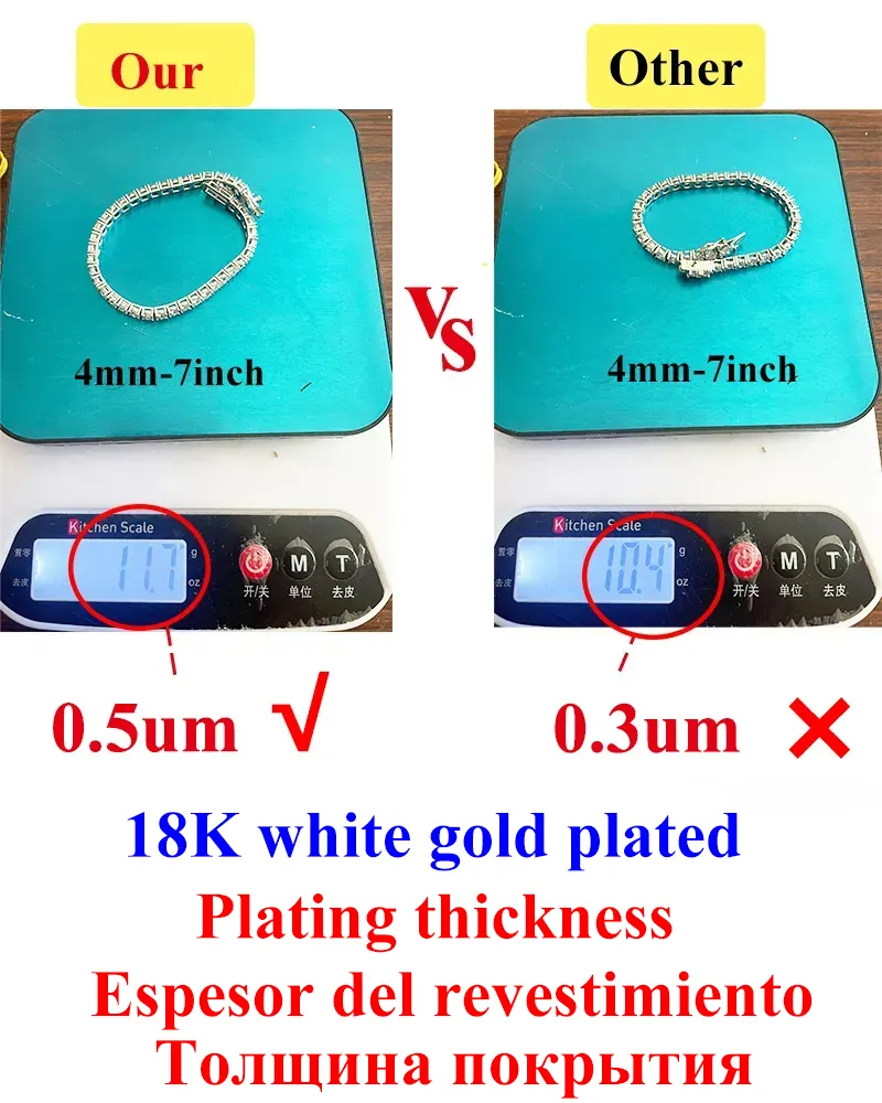 Both men and women can use moissanite tennis chains. Women VVS ice out 925 pure silver gold Moissanite bracelets and chains. Hip-hop