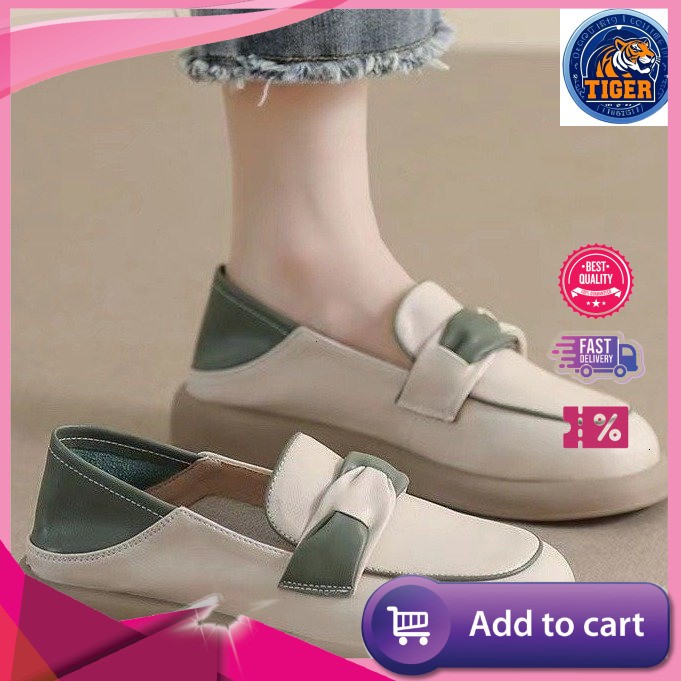 Ddmytiger Pregnant Casual Small Leather Women S Spring New Versatile Internet Famous Soft Sole One Foot Kick Bean Flat Shoes Single Outdoor Shoes