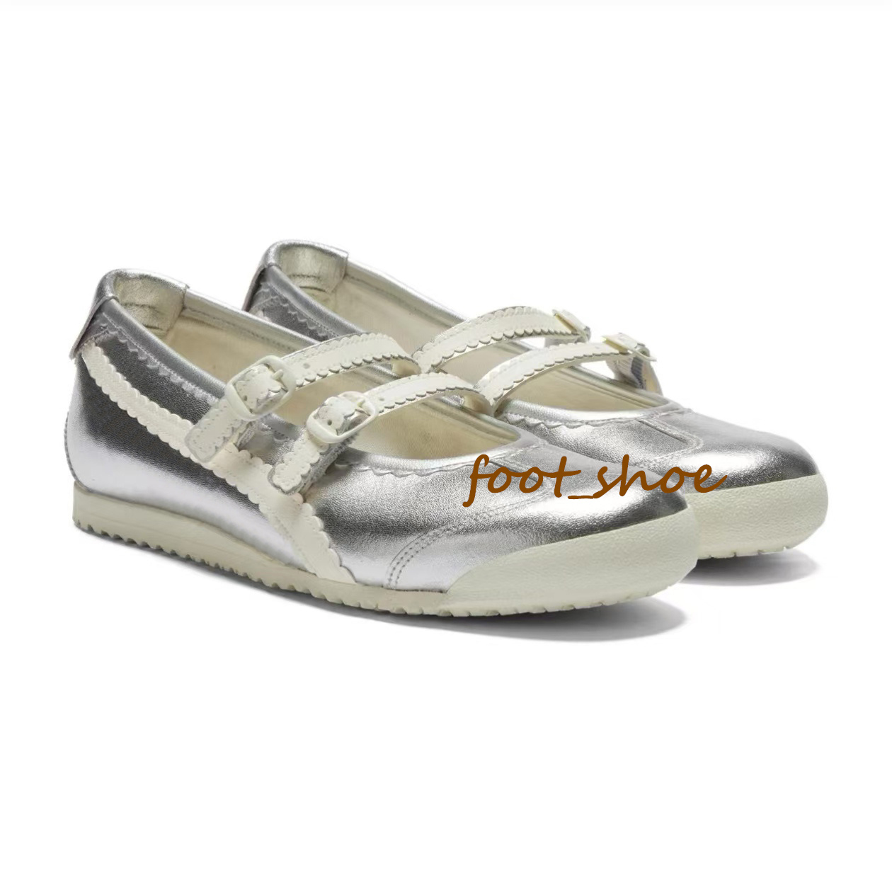 Size 36-40 Womens Shoes MEXICO 66 TGRS Shoes Fashion Designer Tiger Metallic Silver Triple Black White non-slip breath shoe Ladies Girls Casual Shoes 