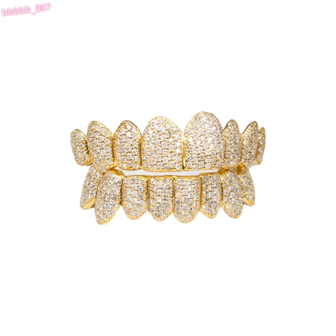 Hip Hop 925 Sterling Silver Custom Bust Moissanite Teeth Fine Piercing Jewelry with Diamond Grillz Yellow Gold Iced Customizable