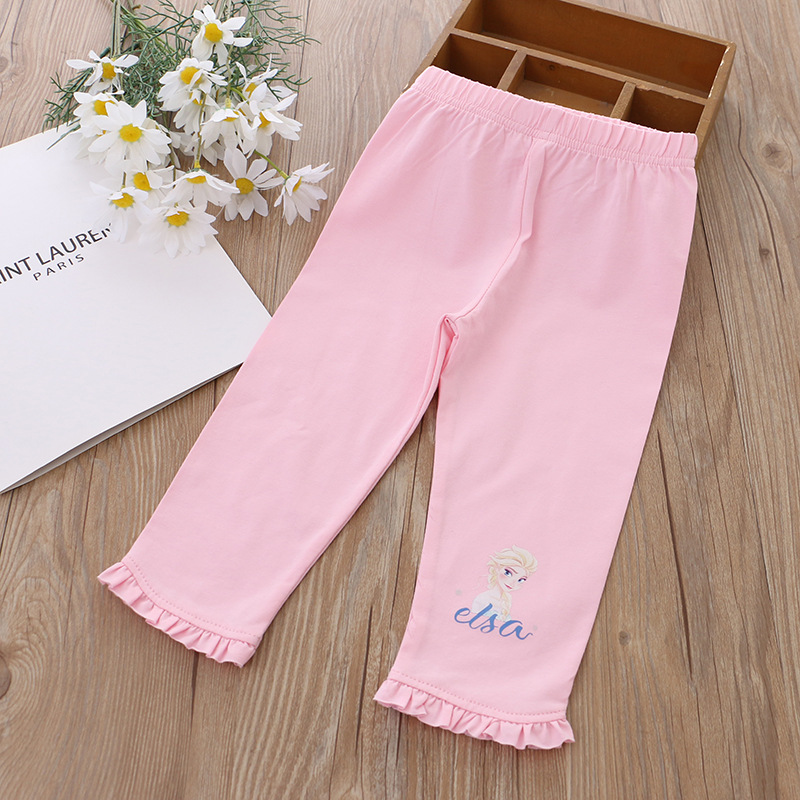 DISNEY Frozen Elsa princess toddler designer clothes baby clothes Children's summer shorts for girl cotton trousers for children