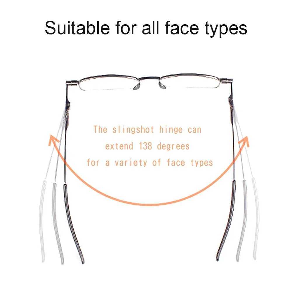 Reading Glasses for Men Slingshots Magnifying Glasses Progressive Women Foldable Full-Rim Frame Glasses Presbyopic W250513