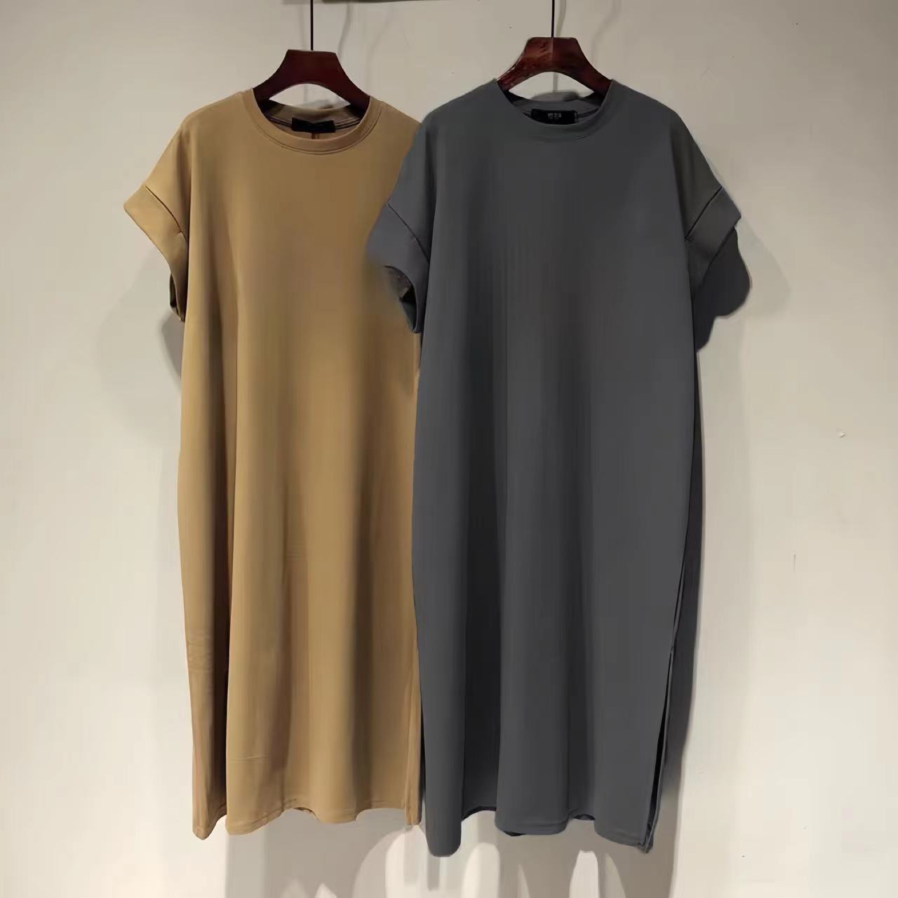 DO7170 Large size dress women's summer mid-length over-the-knee casual long skirt large size fashion T-shirt
