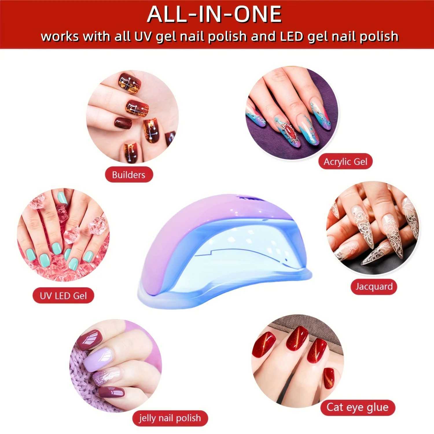 YIKOOLIN 48W UV LED Nail Lamp for Professional Saloon Fast Nail Gel Dryer With 4 Timers Automatic Sensor LCD Display W250513