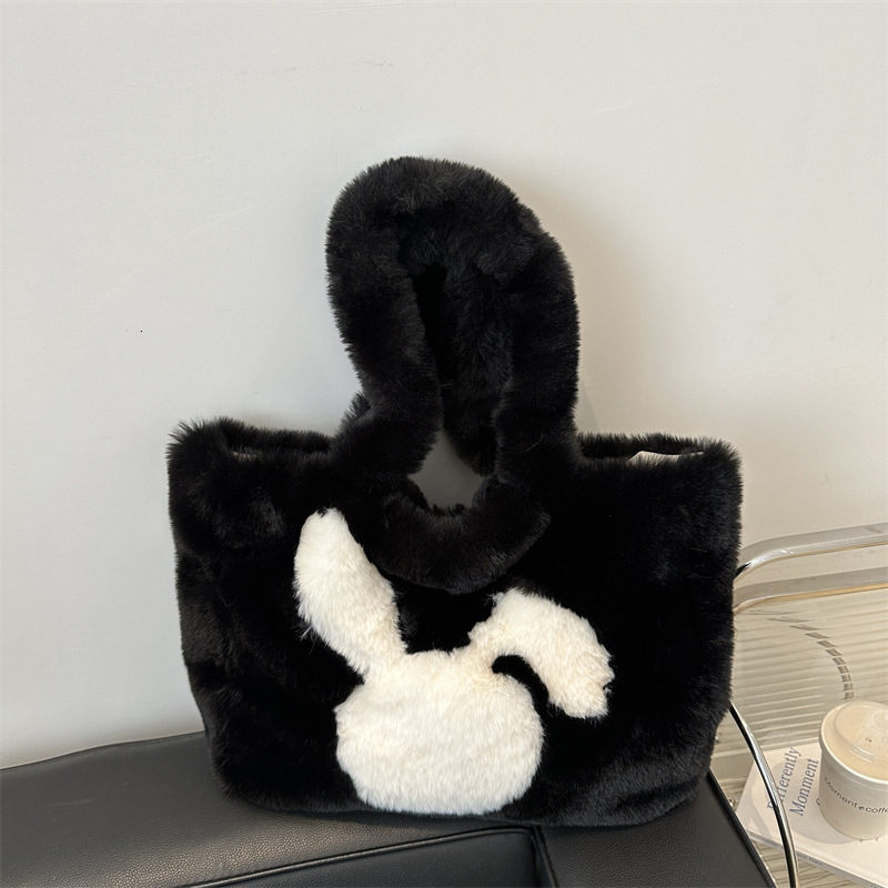 Brand High Quality New Style Free Delivery Designer Bag Plush For Women Large Capacity 2025 New Autumn And Hand Held Shoulder Winter Plush Bag Commuti