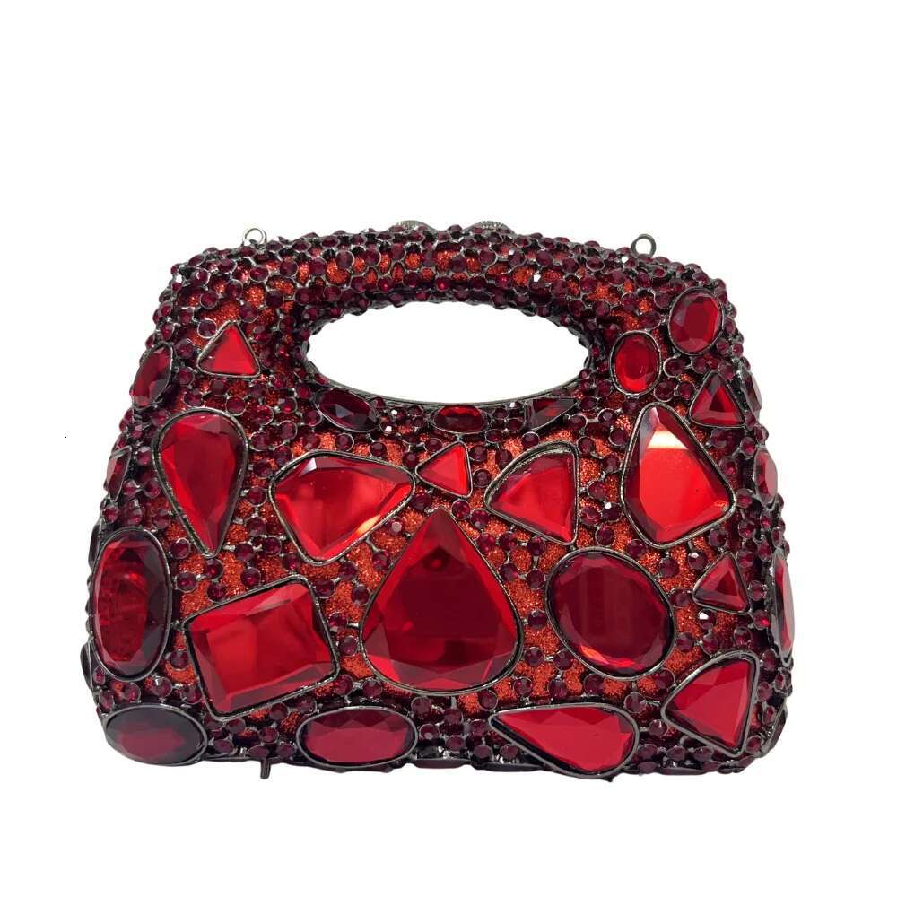 Women Gold Crystal Clutch Purse Gems Evening Party Dinner Dia Shoulder Bags tail Rhinestone Handbags and Purses