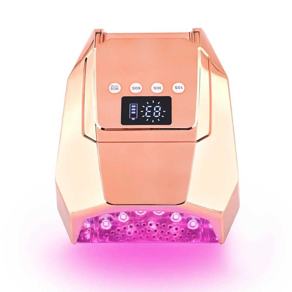 98W Rechargeable LED UV Lamp Cordless Battery Professional Nail Light with 4 Timers Fast Curing Nail Lamp for Salon and Home Use W250513