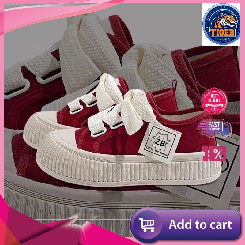 Ddmytiger Fashionable Breathable Thick Soled Canvas For Women Spring And Autumn New Style Cookies Big Head Niche Versatile Casual Sports Board Shoes O