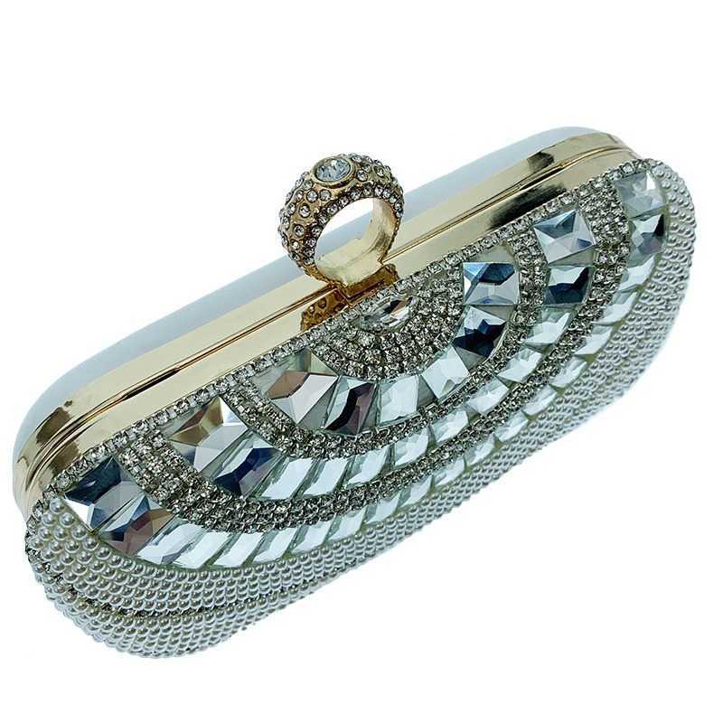 Jingcross New Pearl Bag Water Drop Banquet Bag Dress Garden Versatile Handheld Cross Shoulder Single Shoulder Women's Bag