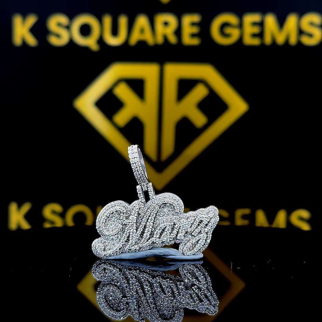 Custom Letter Hip Hop Pendant Custom Lucky Letter Mens Hip Hop Number Pendant Moissanite Pendant Ice Out Hip Hop Jewelry