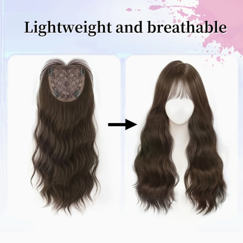 Long-Straight Womens Hair Replacement Patch Ideal Solution For Thinness Or Loss