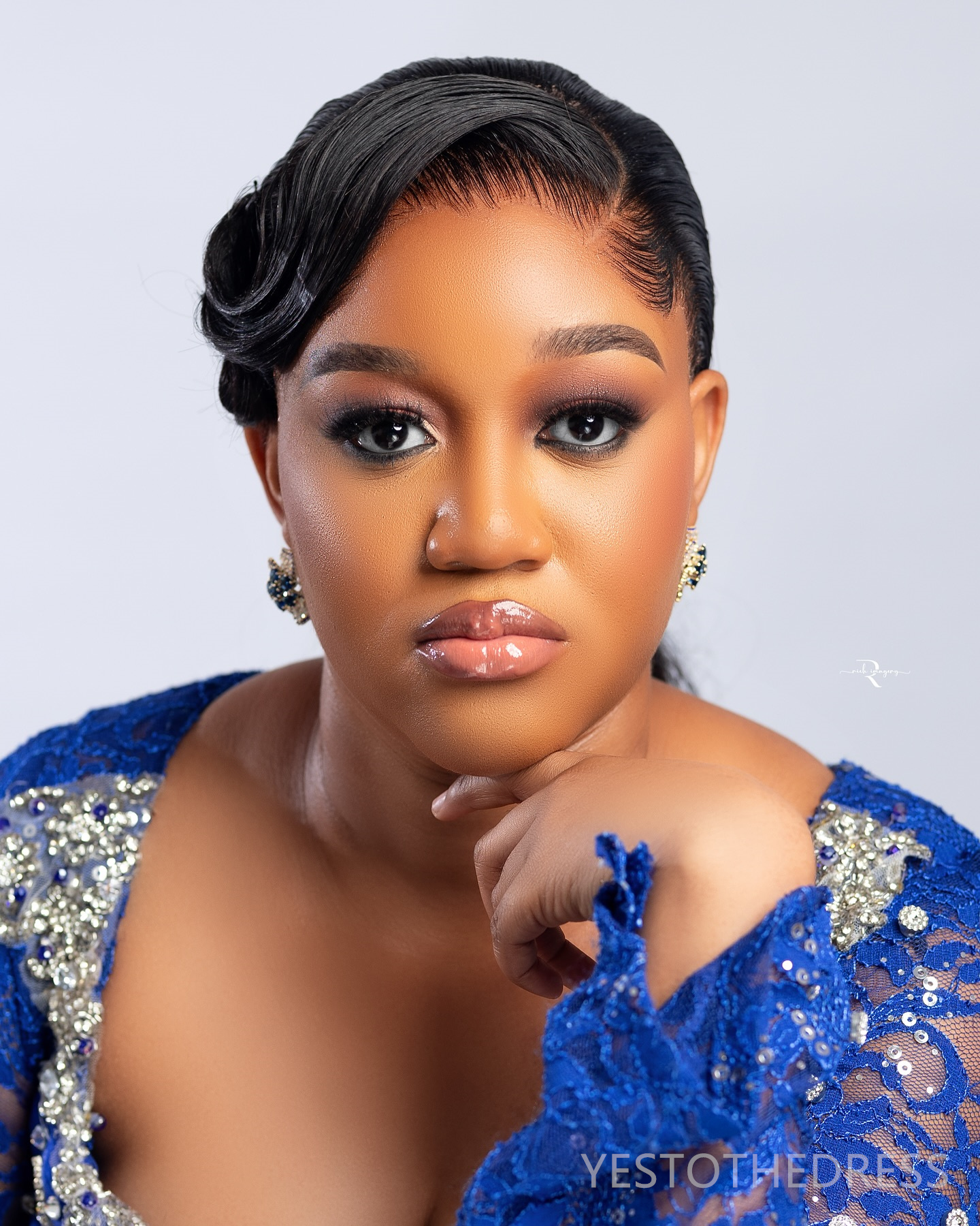 2025 Plus Size Royal Blue Aso Ebi Prom Dress Mermaid Prom Dresses Evening Formal Gowns Long Sleeves Bead Lace Rhinestone Birthday Dress Second Recepti