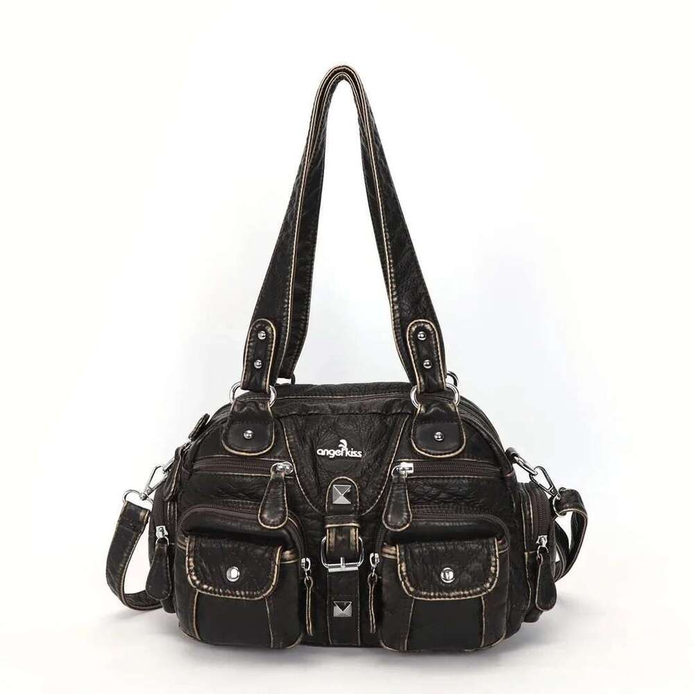Angelkiss Women Handbags Satchel Top-handle Handbag PU Bag Dumpling Give Gifts Shoulder Bags Phone Money Pack