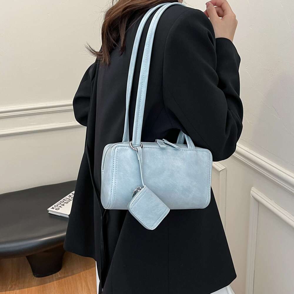 LEFTSIDE Women PU Leather Square Shoulder 2025 Trend Fashion Simple Short Handle Underarm Bag Female Y2k Handbags And Purses