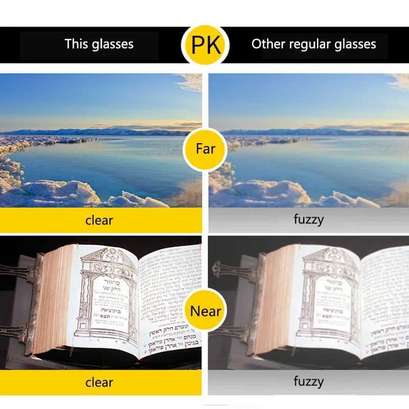 Trend Foldable Metal Blue Light Blocking Reading Glasses Men Portable Metal Eyewear Presbyopia Diopter Glasses with Leather Case W250513