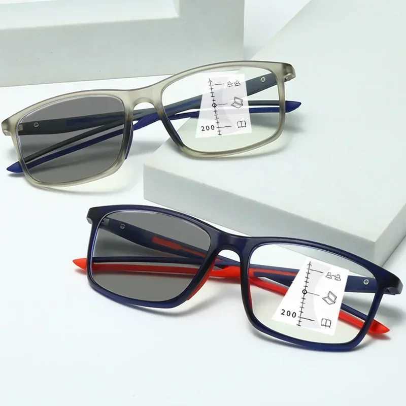 TR90 Sports Smart Photochromic Reading Glasses for Women Men Finished Progressive Multifocal Presbyopia Eyeglasses with Diopter W250513