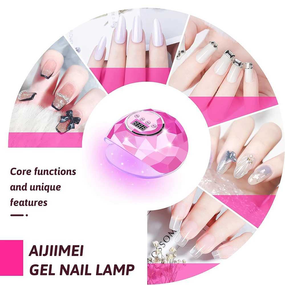 0W UV LED Nail Lamp with 39 Beads 4 Timing Settings Professional Gel Polish Drying Lamp for Manicure Suitable for Nail Salon W250513