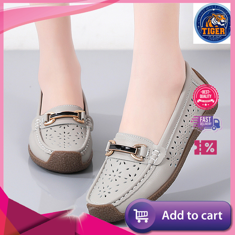 Ddmytiger Large New Summer Hollow Out Single Anti Slip Breathable Bean For Women Fashionable And Casual S Shoes Outdoor Shoes