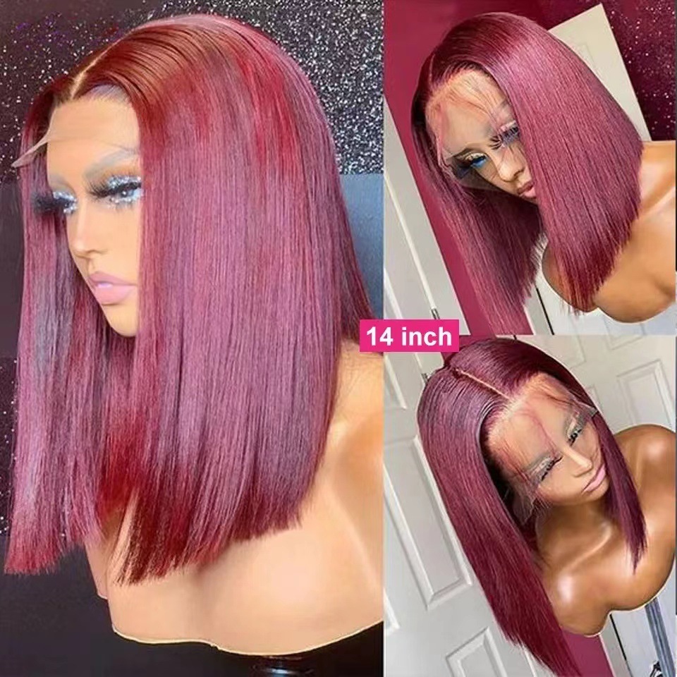 13 New * 4 Lace Short Hair Bob Wig Loose Deep Wave Short Straight Hair Wig Set