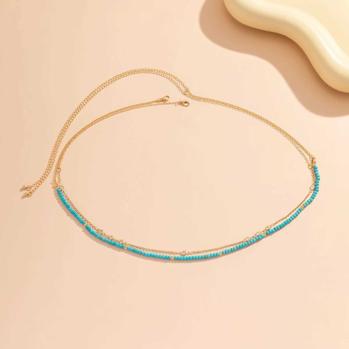 PuRui Bohemia Zircon Waist Chain Natural Stone Beaded Belly Chain for Women Sexy Trendy Body Jewelry Summer Bikini Beach GiftsT250513