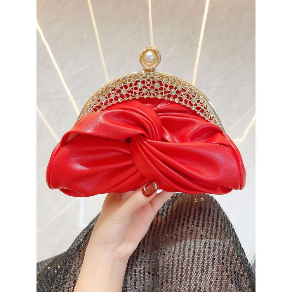 Designer Bag 2025 Fashion Women Luxurious Chain Shoulder Red Wedding Party Female Chic Crossbody Bags Prom Clutch Handbags And Purse Luxury Bag