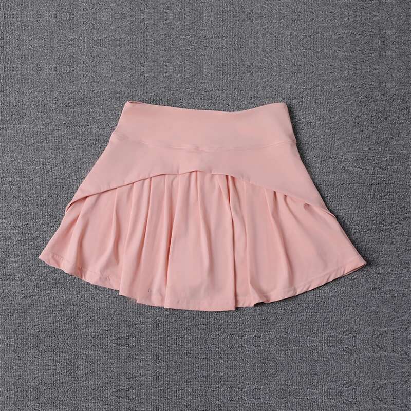 2025 Summer New Anti glare Pleated Women's Ice Sports Short Skirt High Waist Elastic Large A-line Half skirt