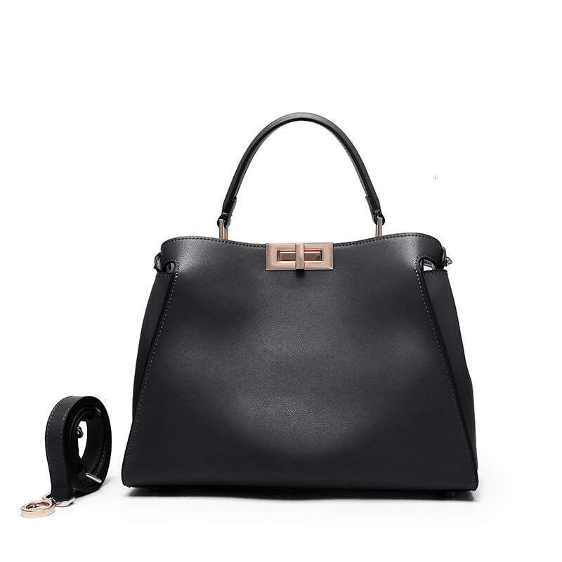 New Royal Sister Genuine Leather Professional Style Temperament Rotating Buckle Large Cat Cowhide Women s Crossbody Bag Handheld