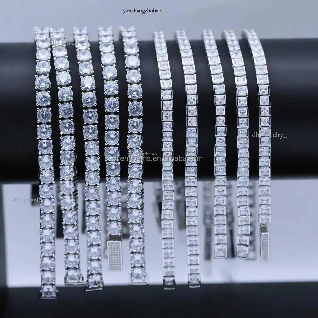 Lifeng Eent Cut Necklace Hand-set Craftsmanship10mm Rock Candy Tennis Chain d Vvs Moissanite Dia Chian 10MM