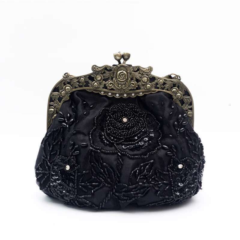 Designer Bag 2025 Retro Handbag Versatile Dinner Hanfu Qipao Oblique Cross Ethnic Style Women's Handmade Dress Bag Luxury Bag