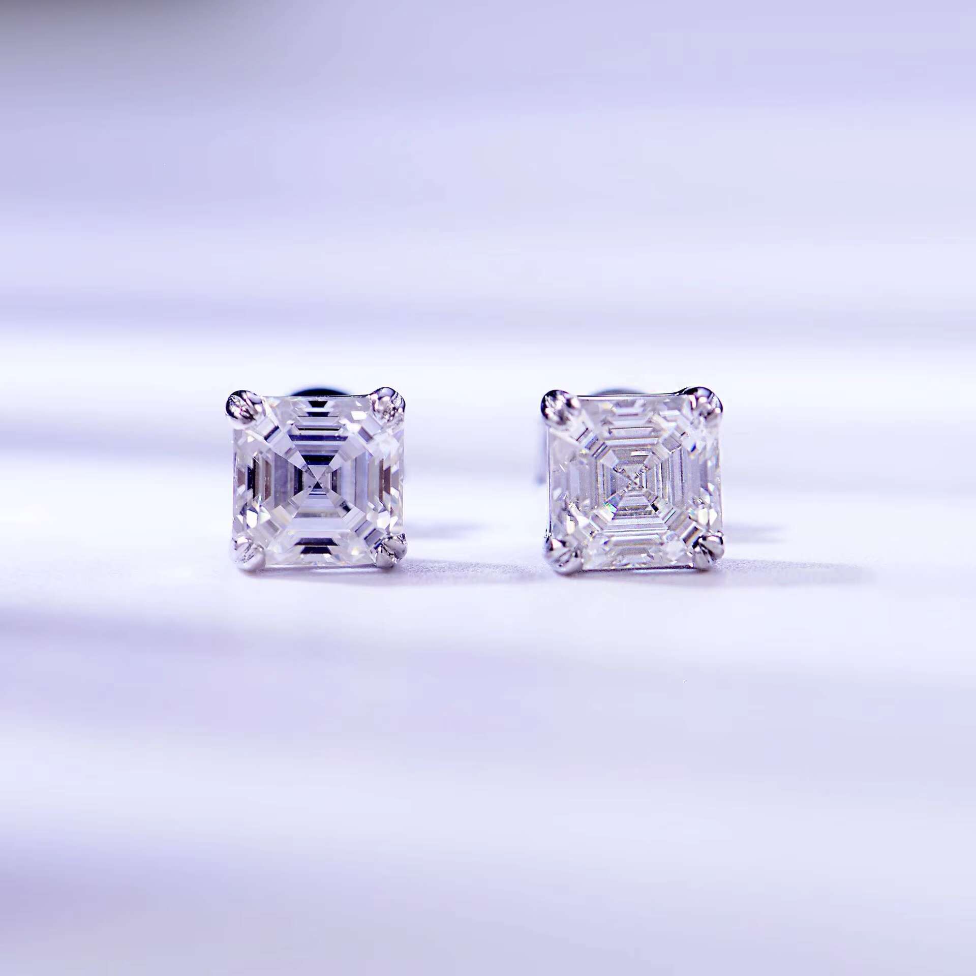 Ruizuan Moissanite Earrings Display 925 Silver Wholesale Woman Moissanite-Hip-Hop-Jewelry